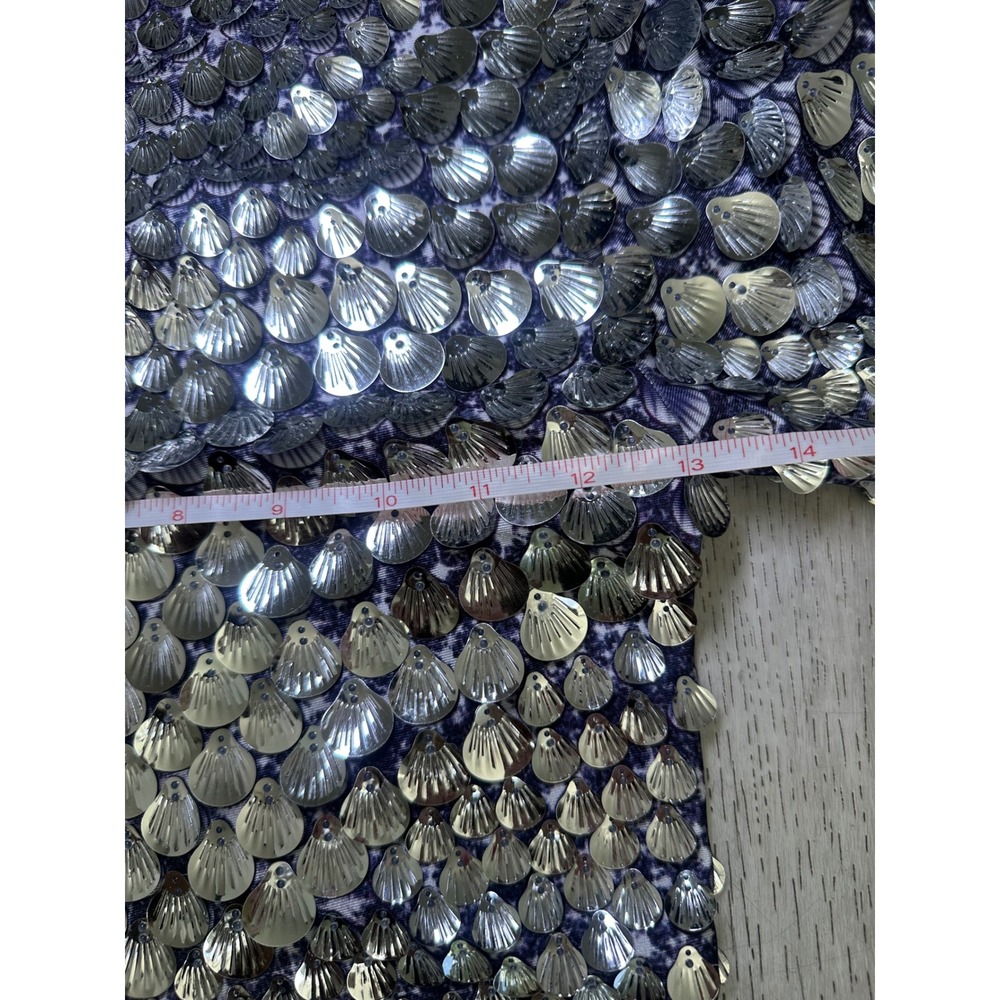 NWT Born in Stockholm Melanie metallic party dress silver festival mini large - Picture 13 of 13